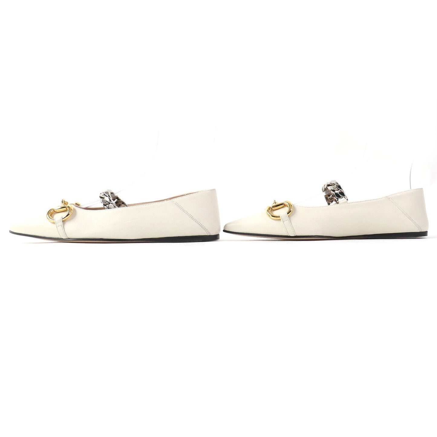 Gucci Horsebit Flats Handbag Leather Chain Shoes 35 5