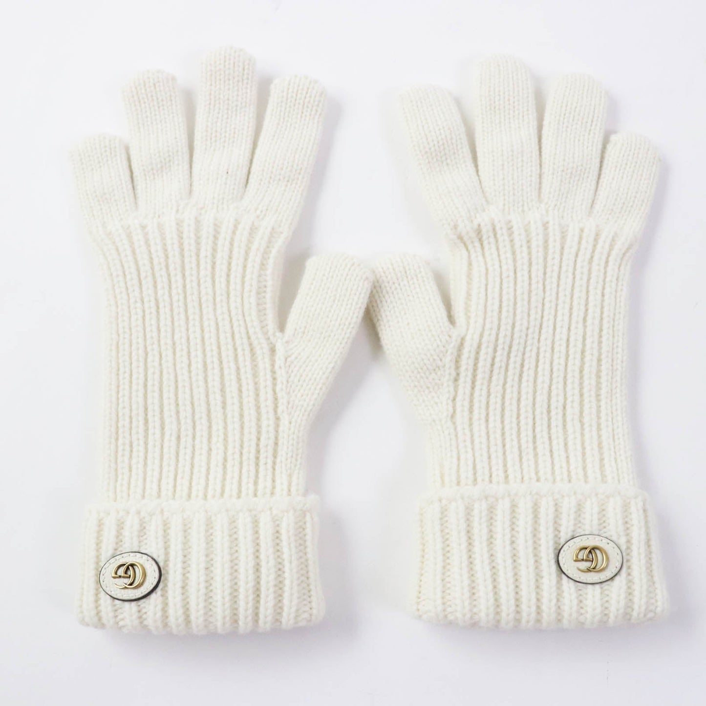 Gucci gloves Part Ivory M Leather Wool Handbag