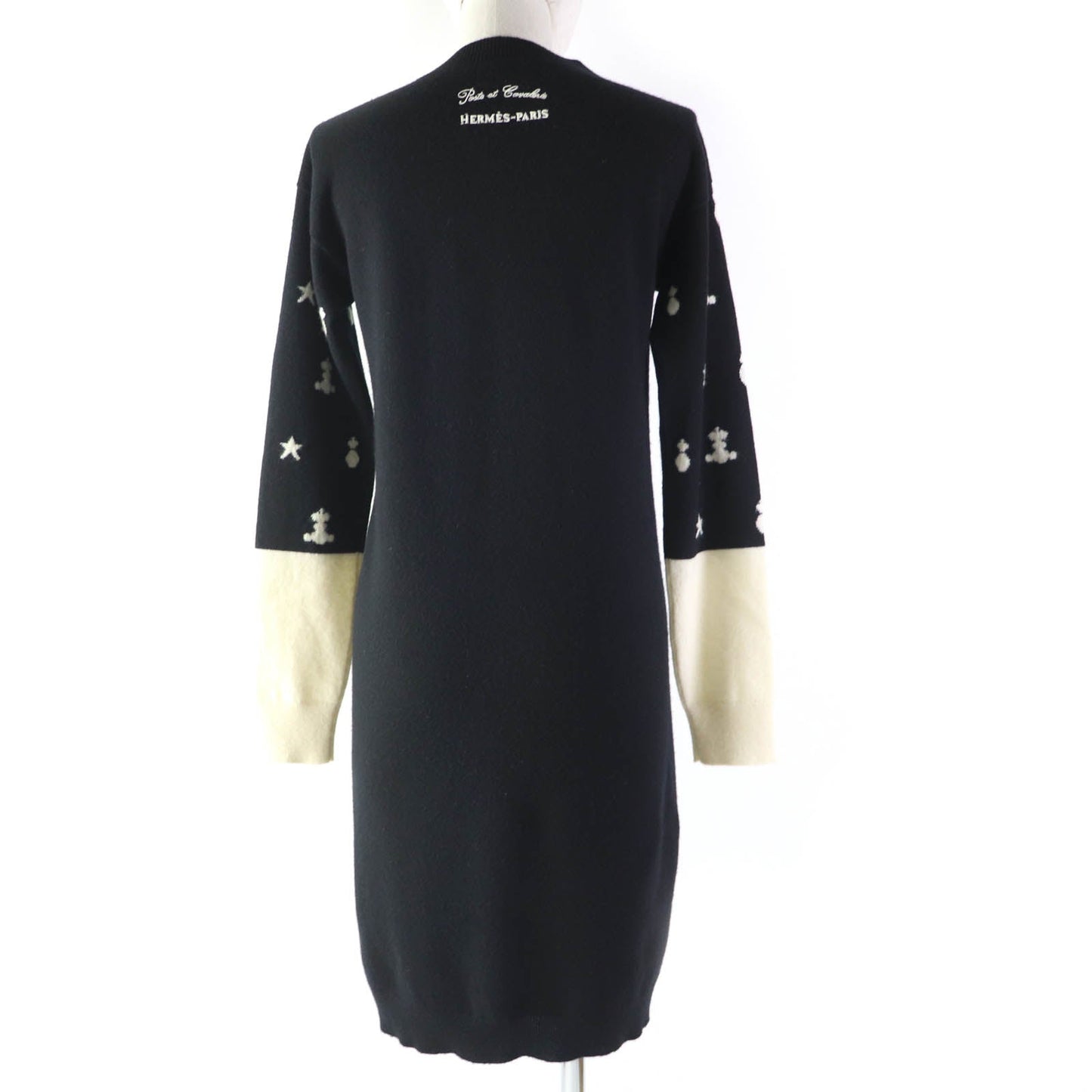 Hermes One Piece Main Cashmere Part Rayon Part Polyester Black Travel Bag