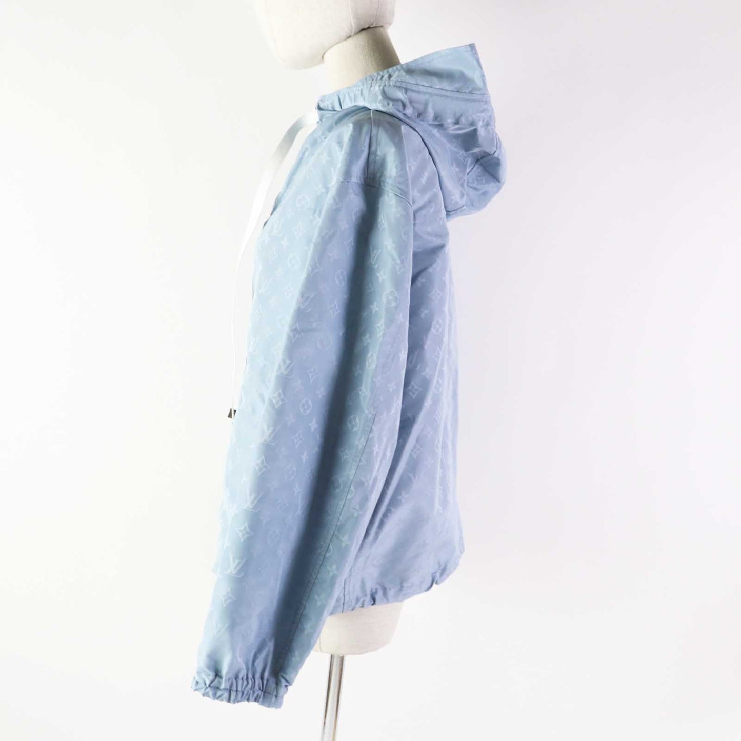 Louis Vuitton Blouson 1AFE42 Part 100 polyester Monogram Leather Cotton Blue Handbag