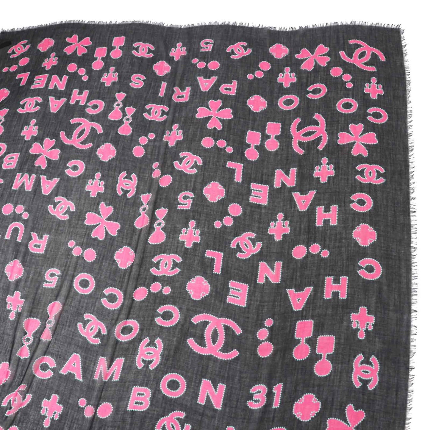 Chanel scarf Black Pink