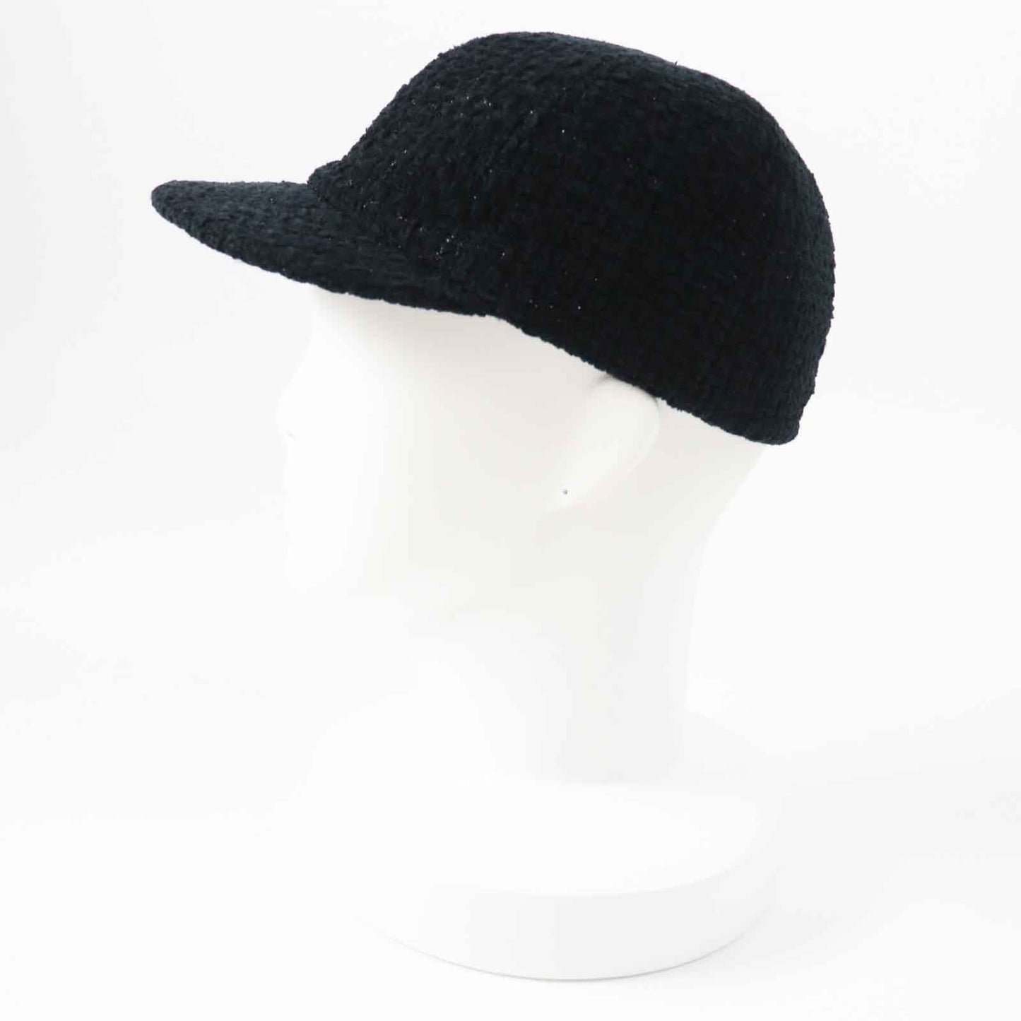 Chanel cap 22B glitter M Black Hat