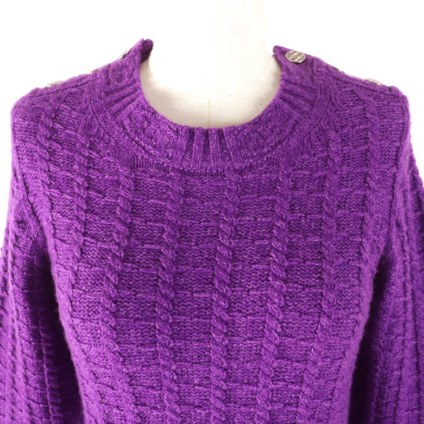 Chanel Wool Cashmere Knit Dress Purple 34