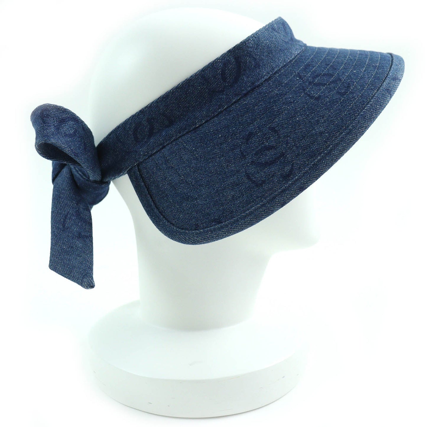 Chanel Sun visor 02P Blue Handbag