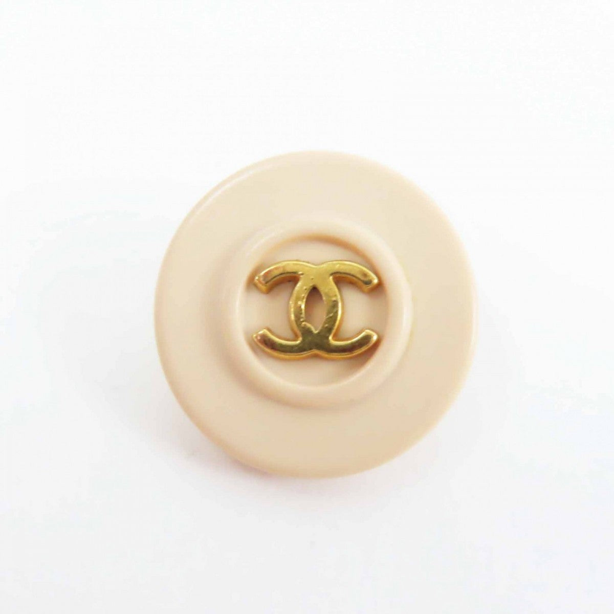 Chanel Other fashion goods Plastic Plated Buttons Gold Beige Handbag