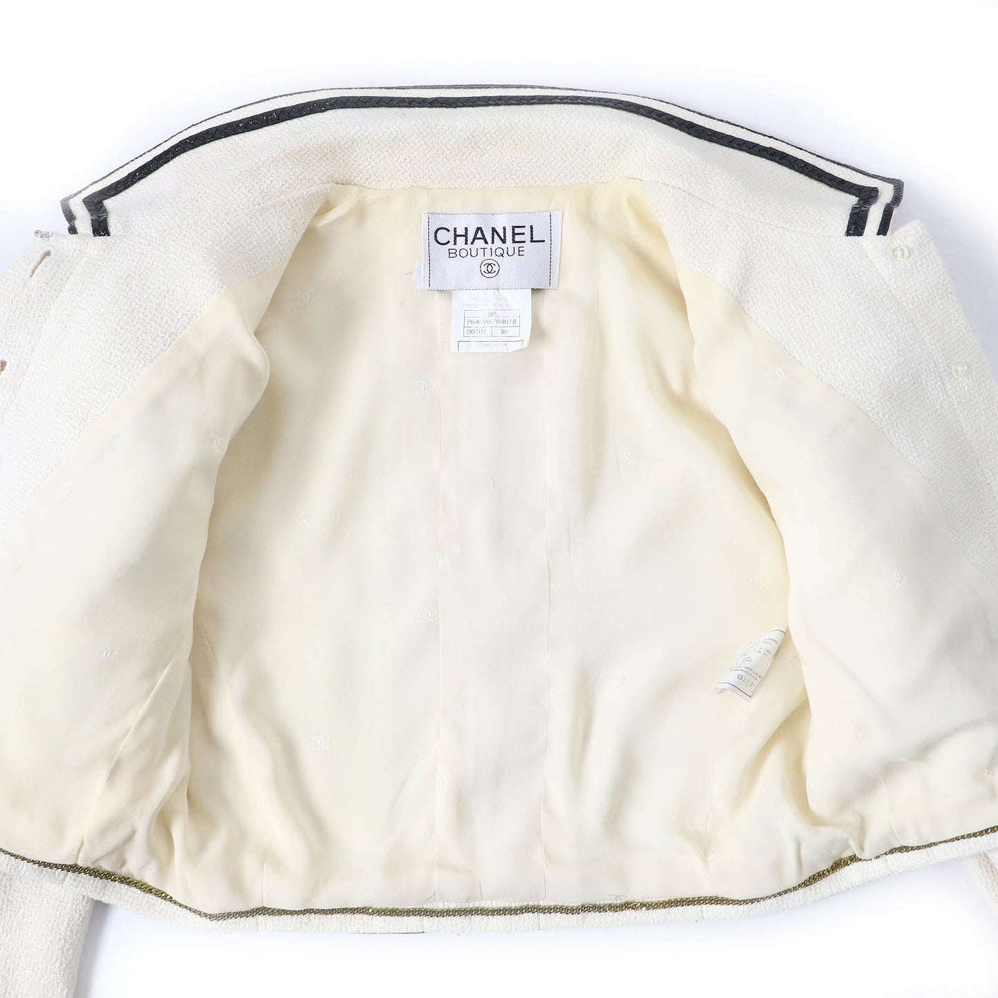 Chanel Tweed Jacket Cotton Silk 36