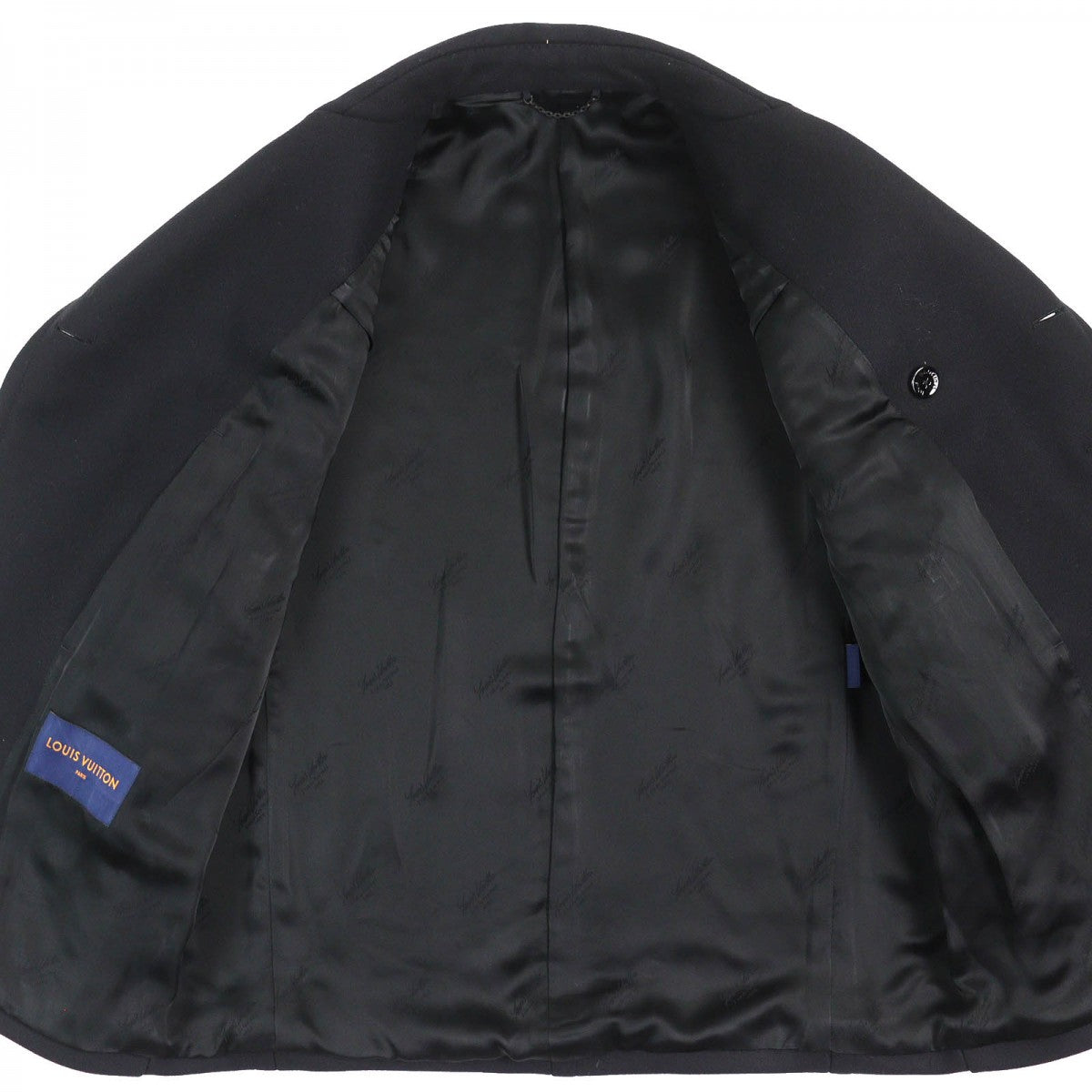 Louis Vuitton pea coat 1A8WQL Nylon Wool Black Apparel