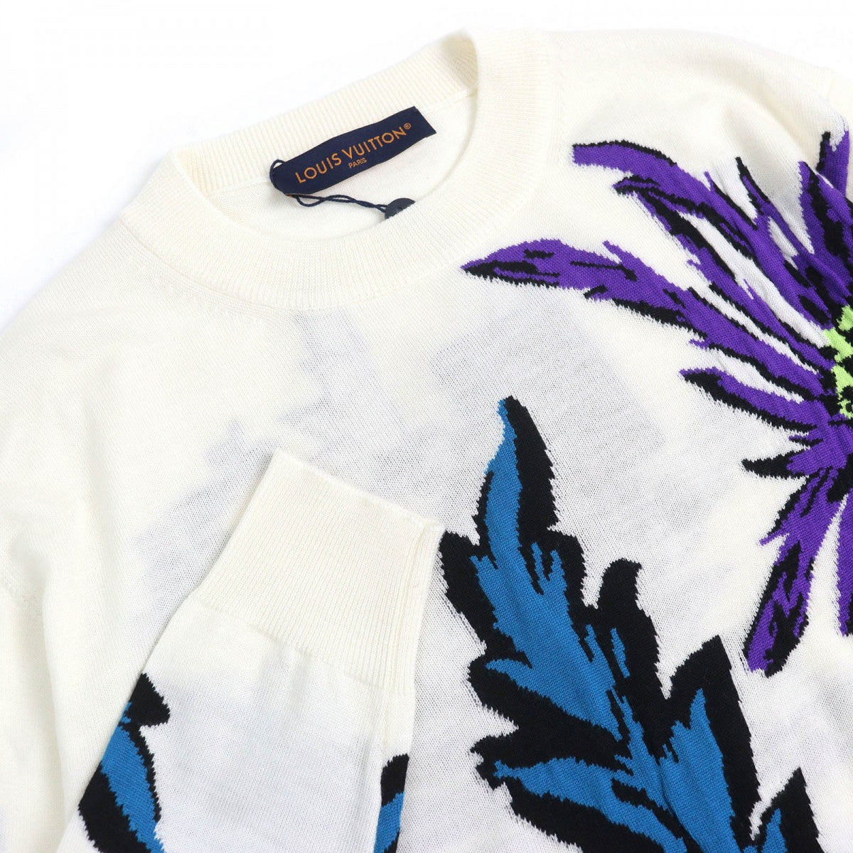 Louis Vuitton knit ns S Wool Black Blue Apparel