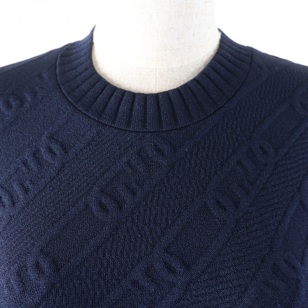 Fendi Knit Main Rayon Polypropylene Polyester Polyurethane Women Handbag Nylon Navy Travel Bag