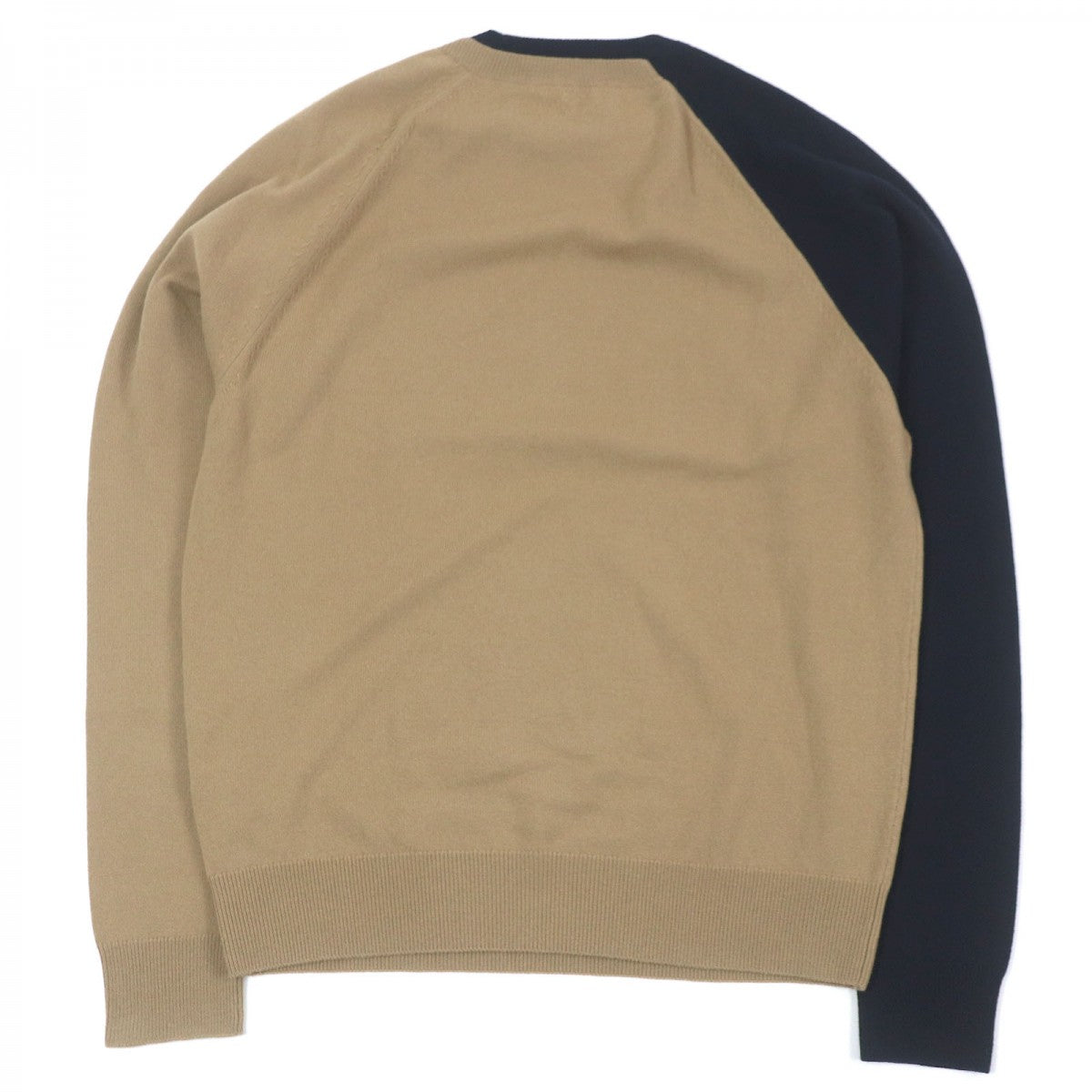 Knit Main: Wool Navy Mens M Handbag Beige Travel Bag