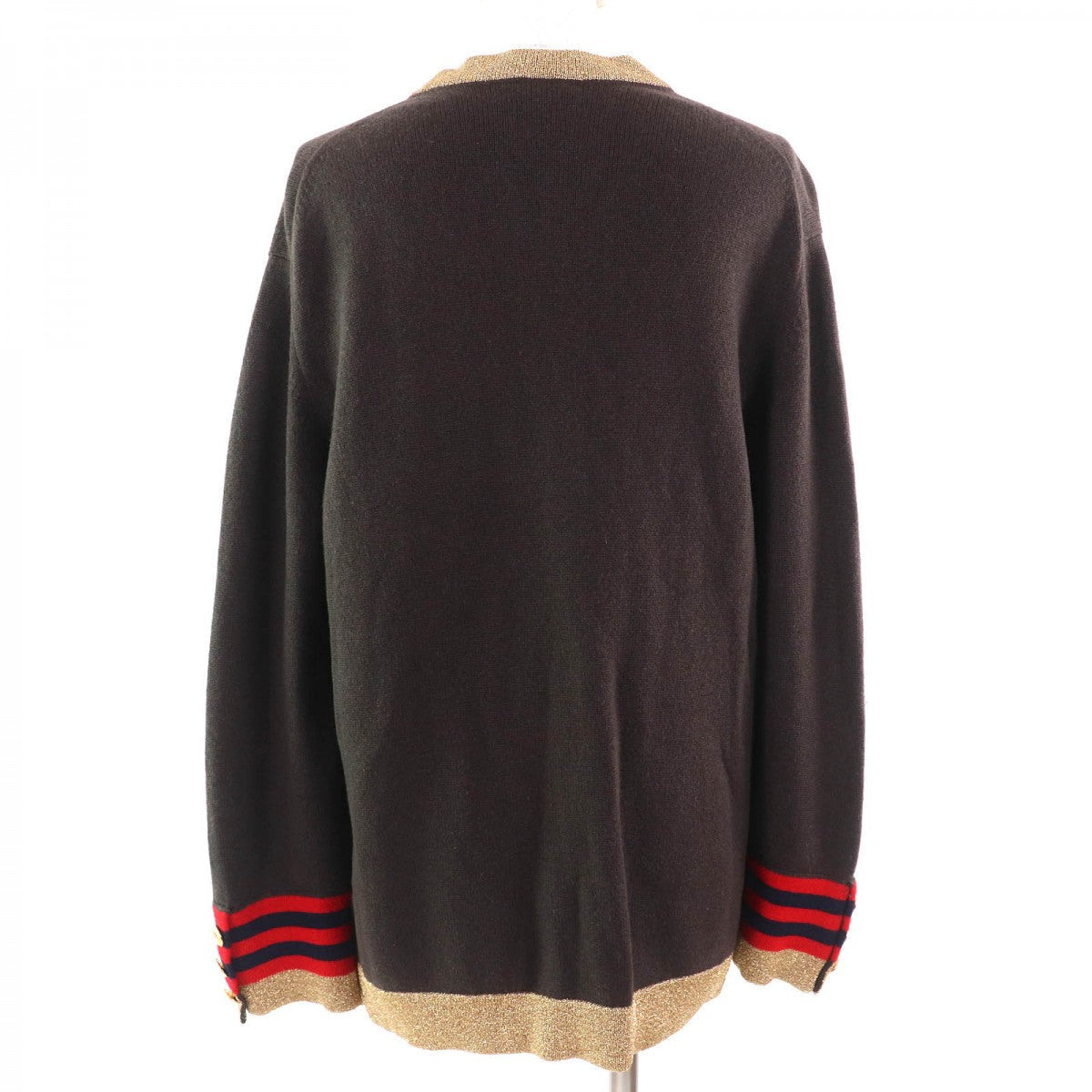 Chanel cardigan 09A cashmere Dark 40 Brown Gold Handbag