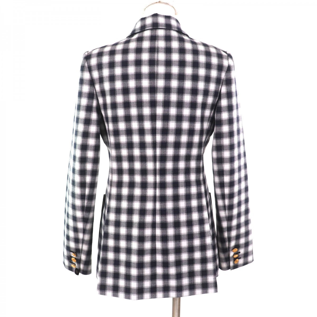 Louis Vuitton blazer 1ABR71 polyester preppy checked Black White Handbag