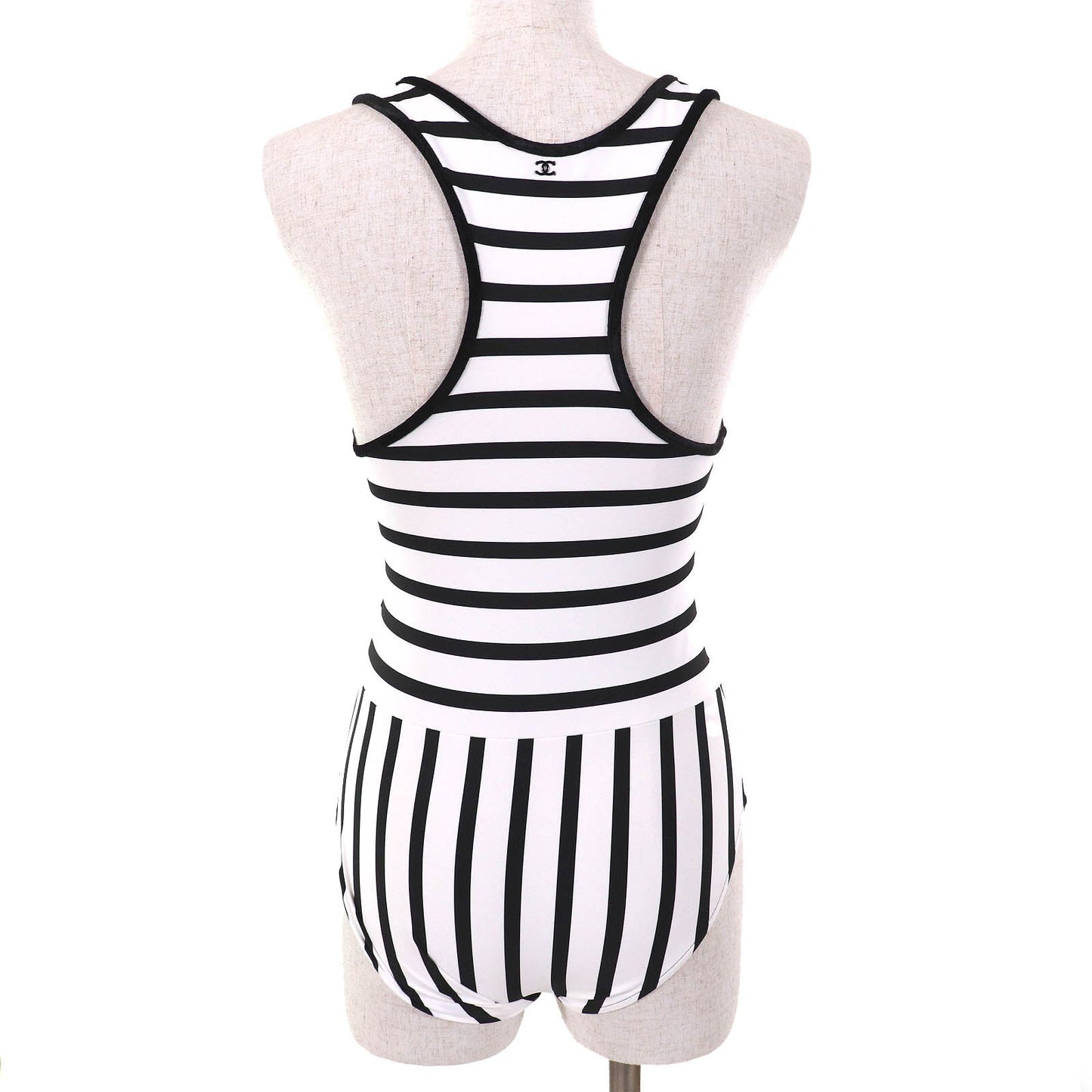 Chanel Coco Mark Strap Pattern One Piece Swimwear Bag