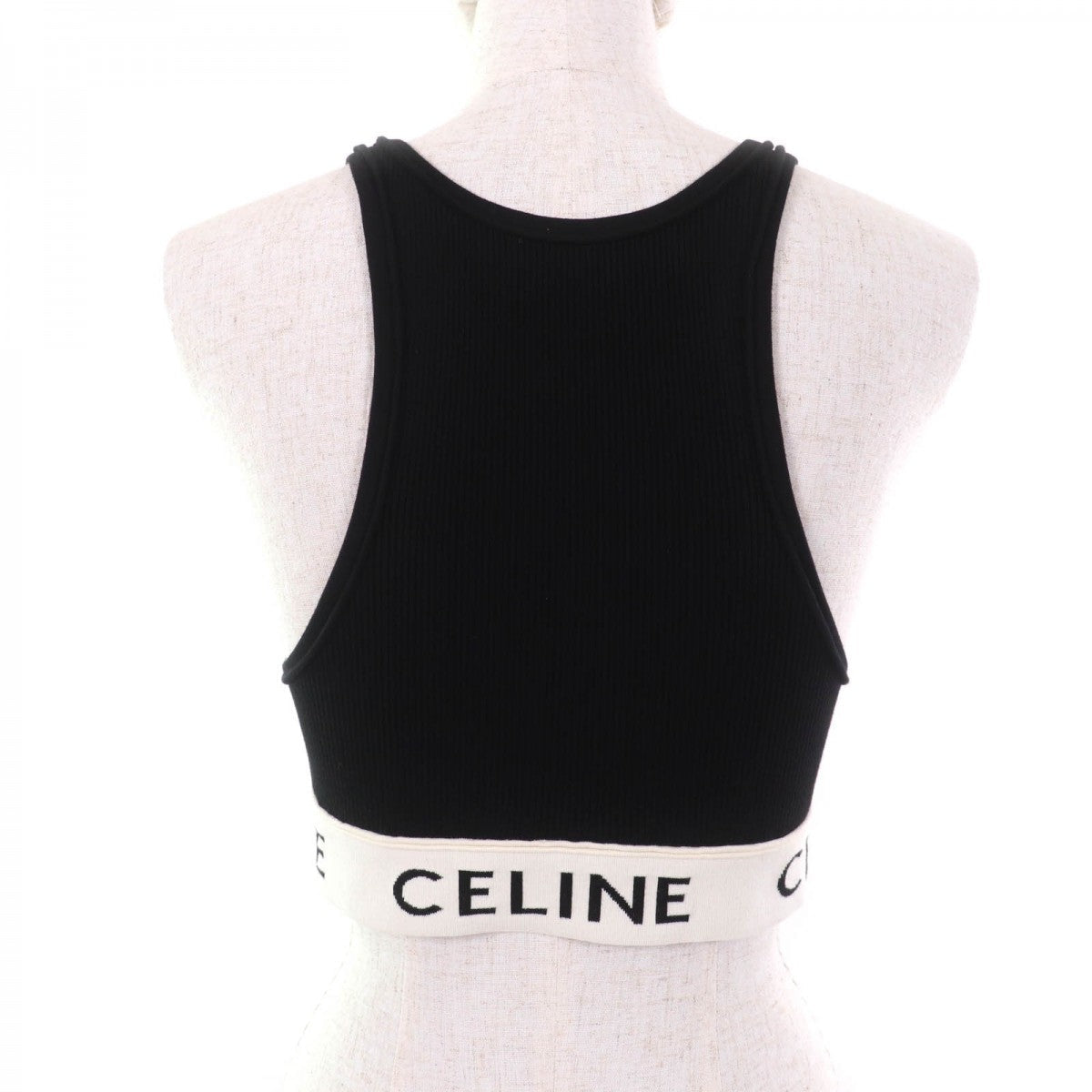 Tank Top Cotton Athlete Bra Mesh S Black Cream Travel Bag
