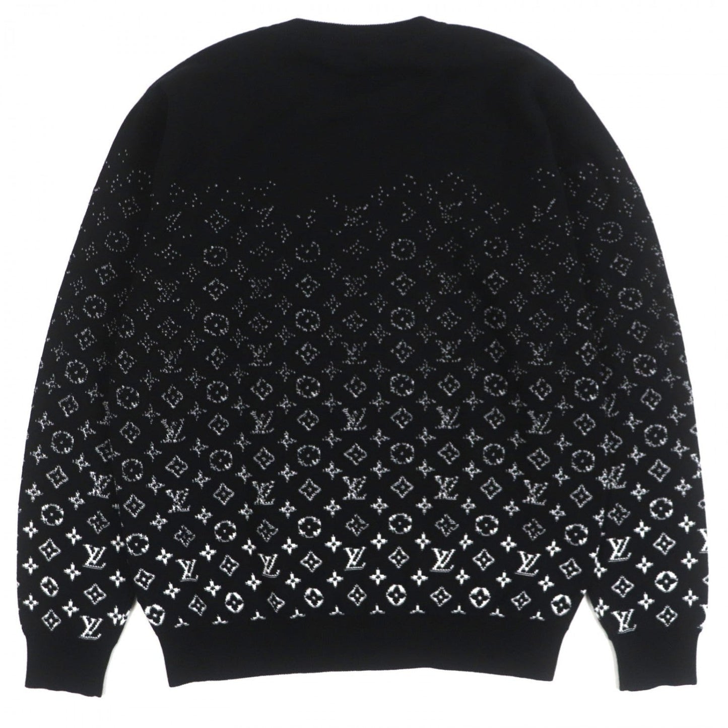 Louis Vuitton sweater HKN44W gradient L Monogram Cotton Black Apparel