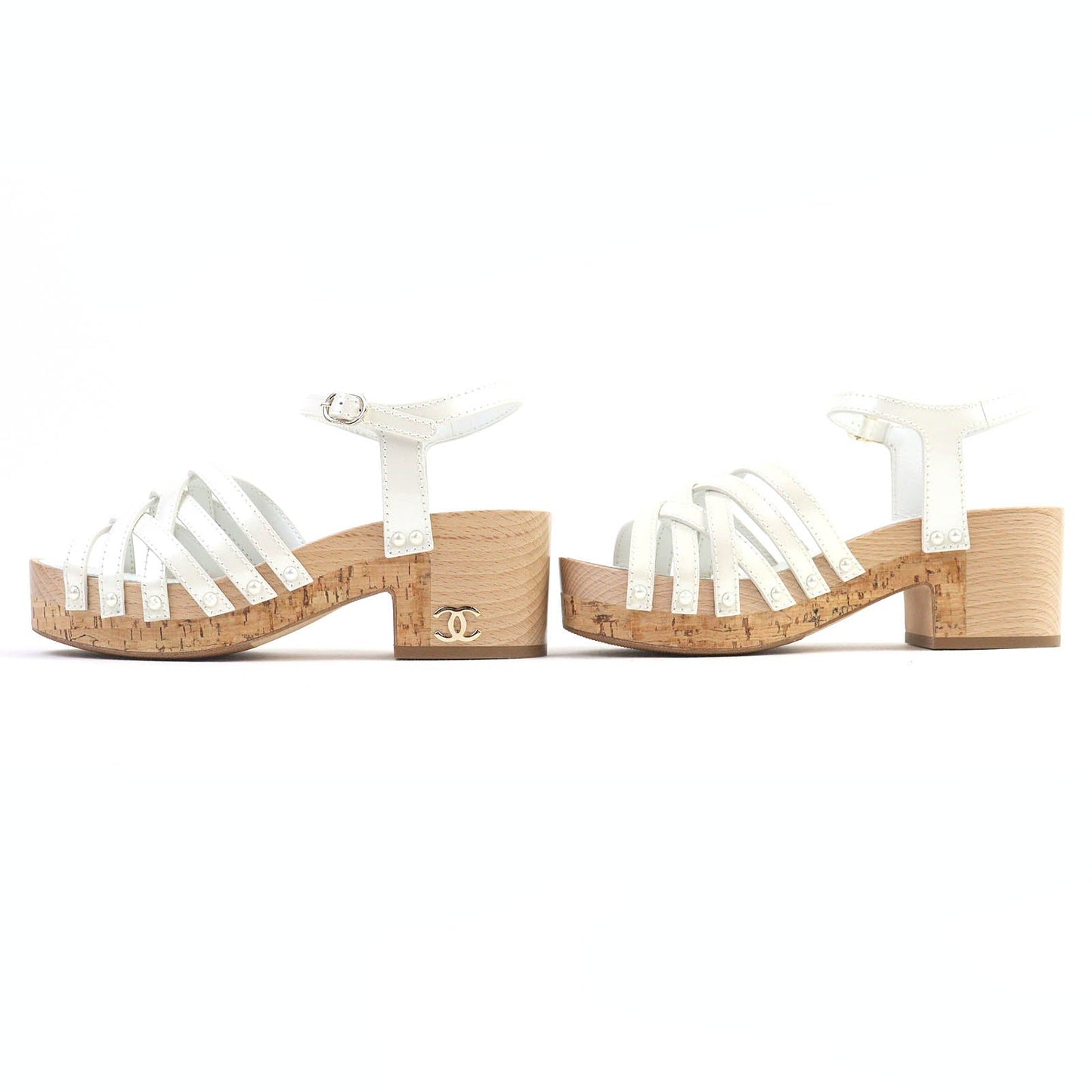 Chanel COCO Mark Patent Leather Sandals