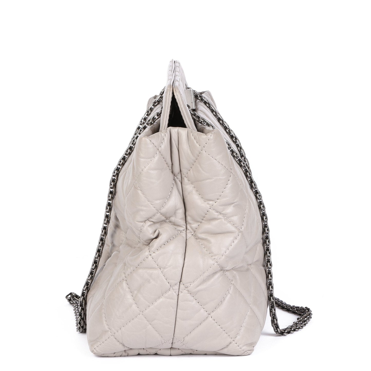 Chanel Greige Quilted Calfskin Leather 255 Reissue Shoulder Bag