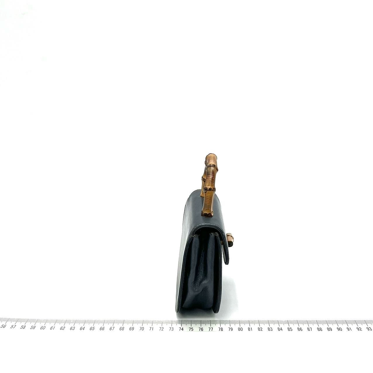 Gucci Bamboo Night Super Leather Black Mini Chain Travel Bag