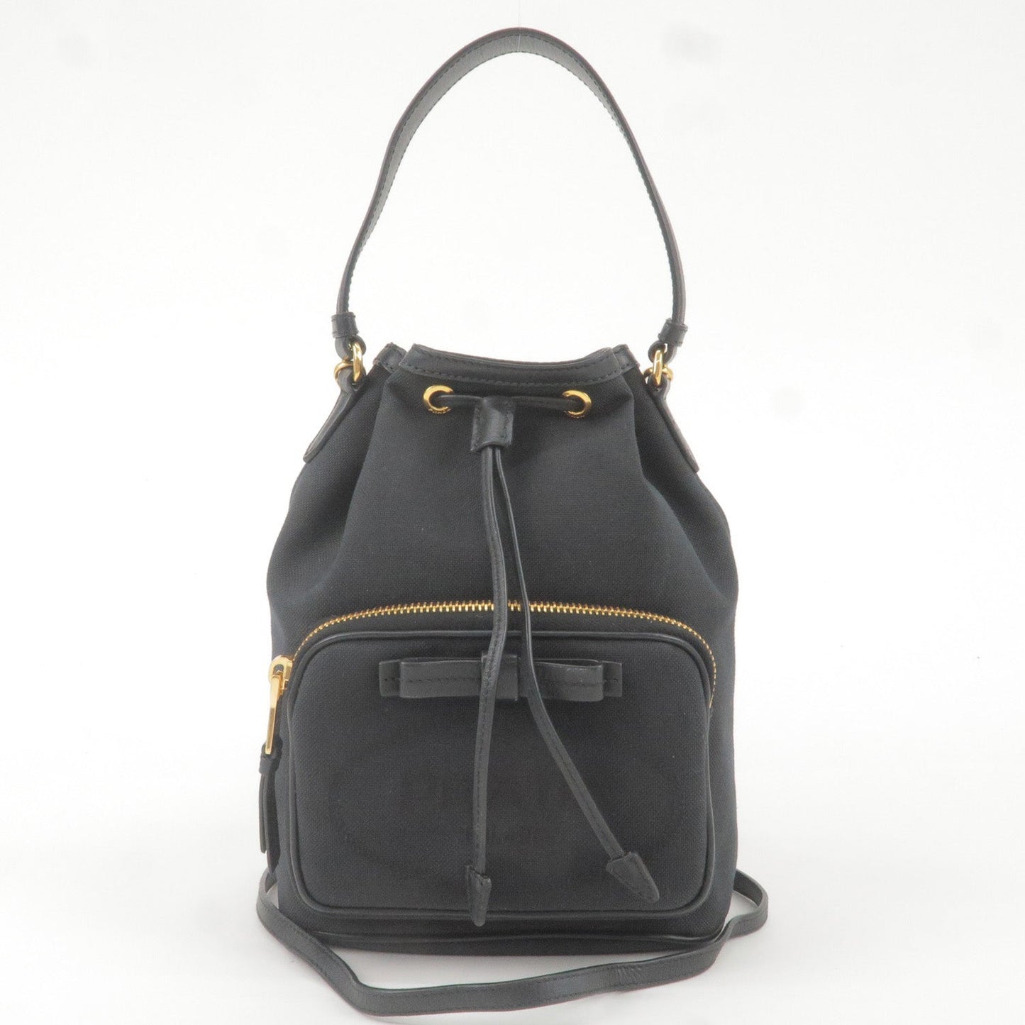 Prada Prada Logo Jacquard Leather 2Way Bag Hand Bag Travel Bag 1Bh038 36172 15
