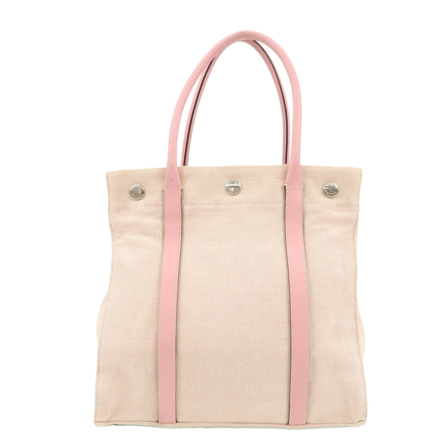 Prada Tote Bag Hand Bag HDW d Leather Canvas Nylon