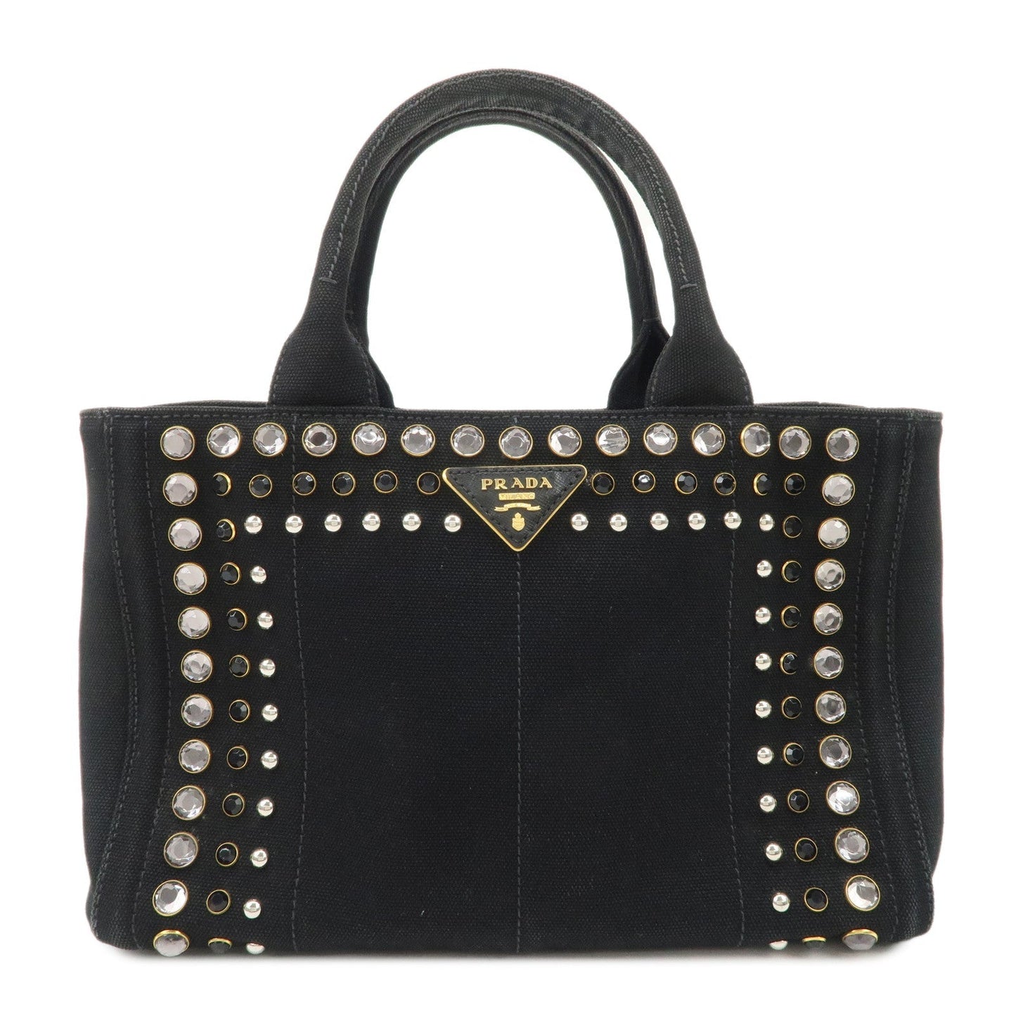 Shoulder Bag Canapa Bijiou Studs 2Way Hand d Canvas Logo