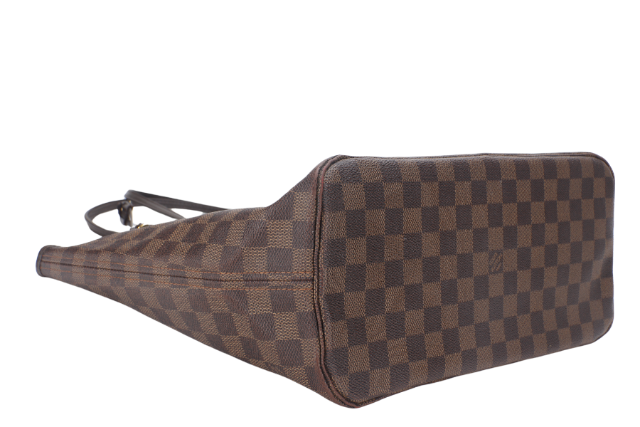LOUIS VUITTON NEVERFULL MM (N40600) BROWN DAMIER EBENE GOLD HARDWARE