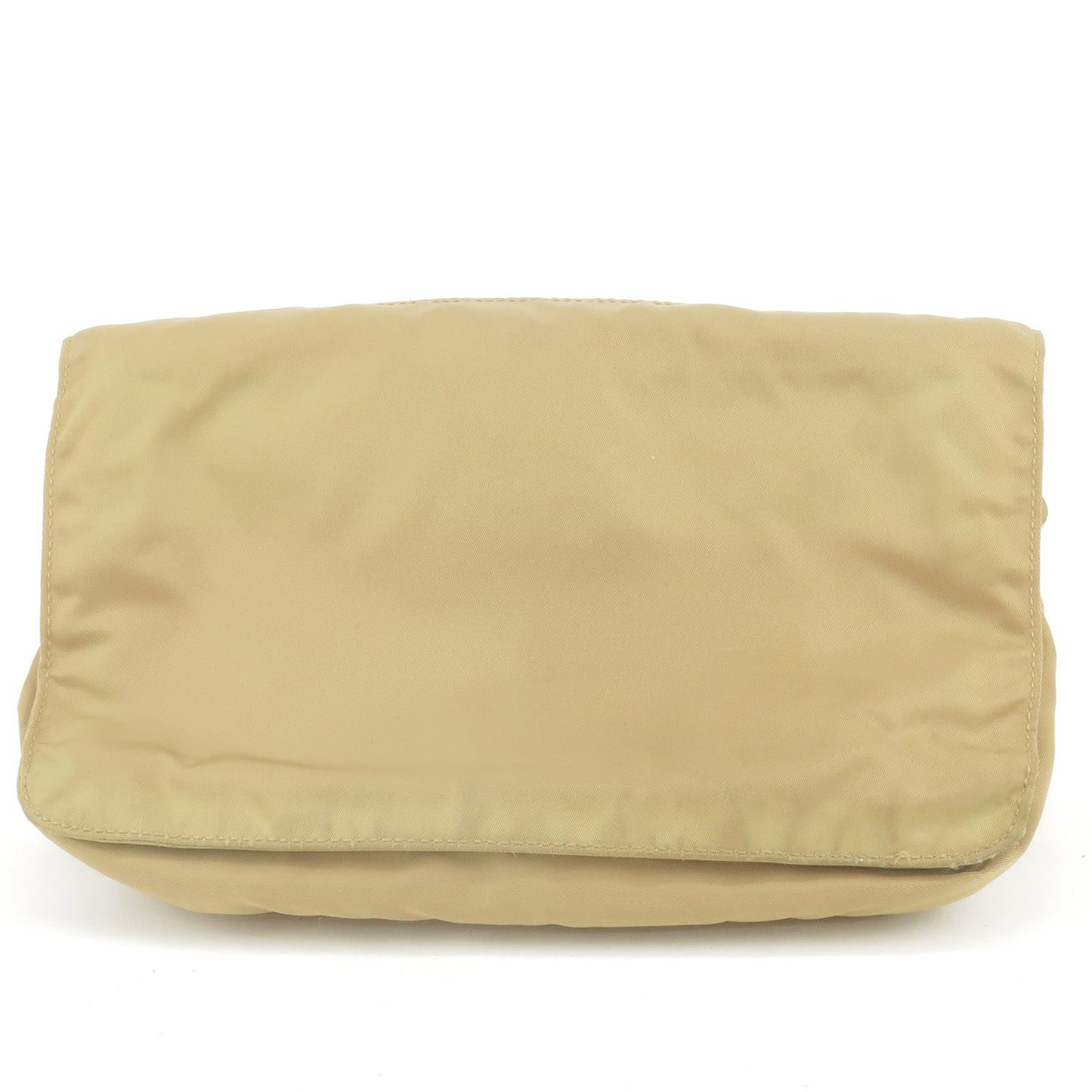 Prada Prada Logo Nylon Leather Shoulder Bag Purse Beige