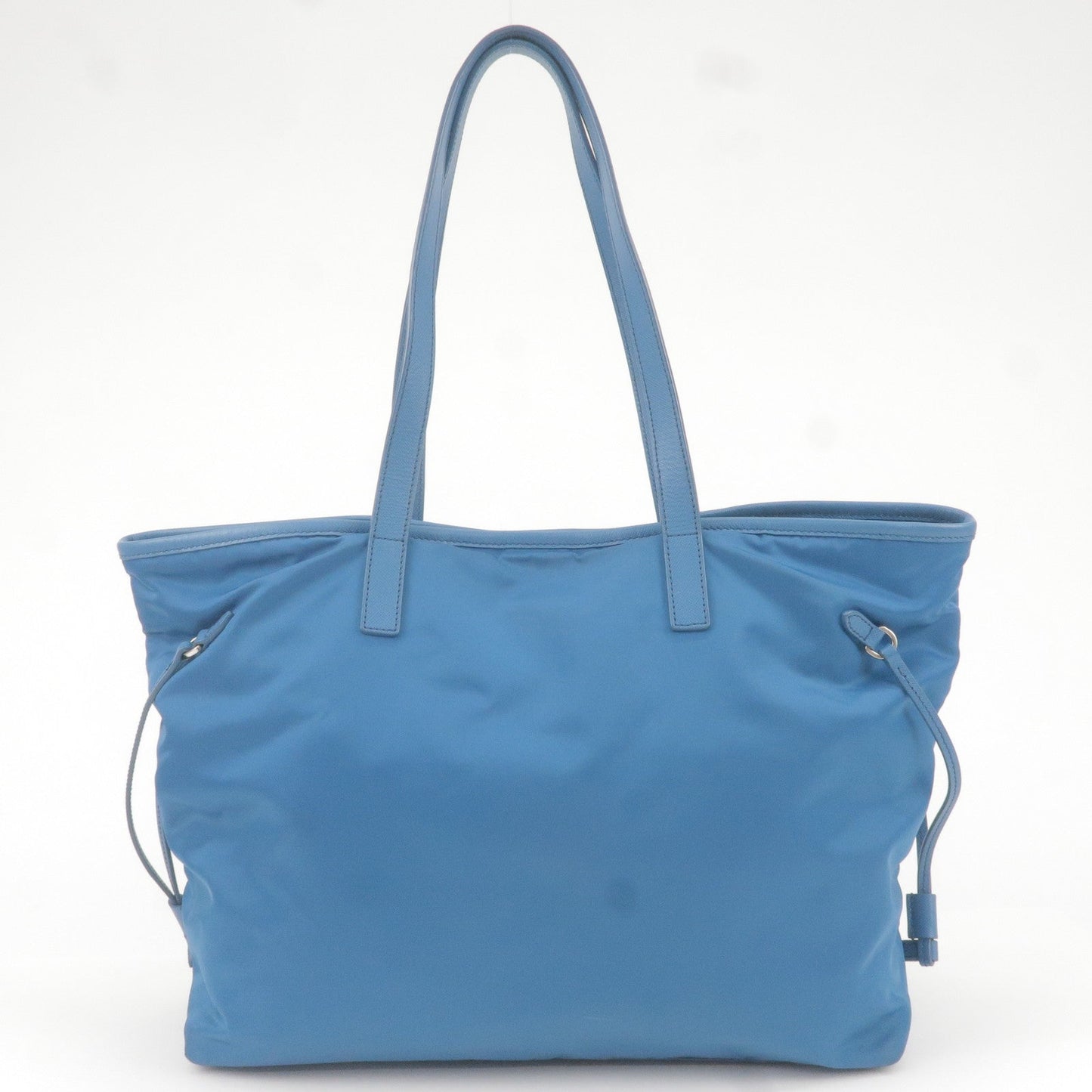 Prada Prada Logo Nylon Leather Tote Bag Hand Bag Blue 36235 13