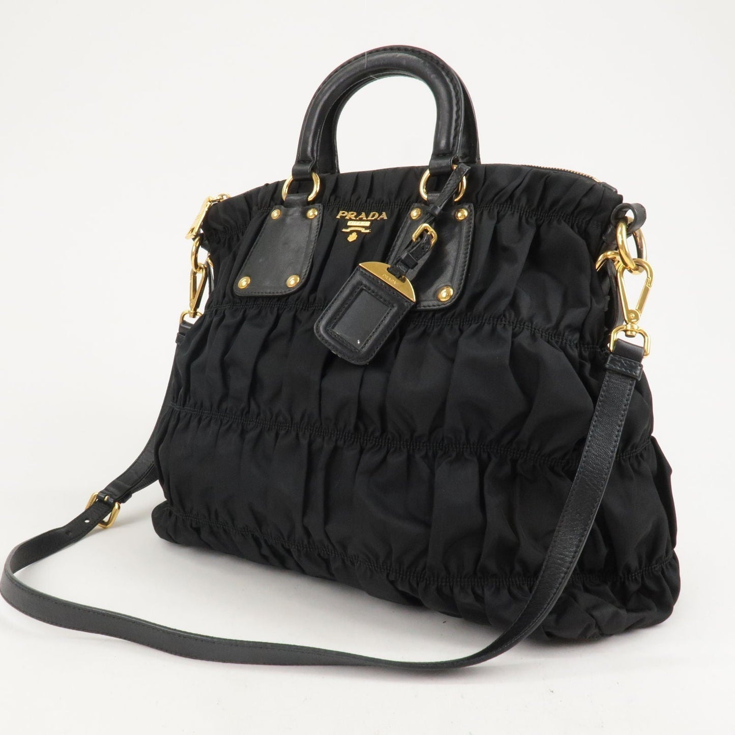 Prada Prada Nylon Leather 2Way Bag Shoulder Bag Nero