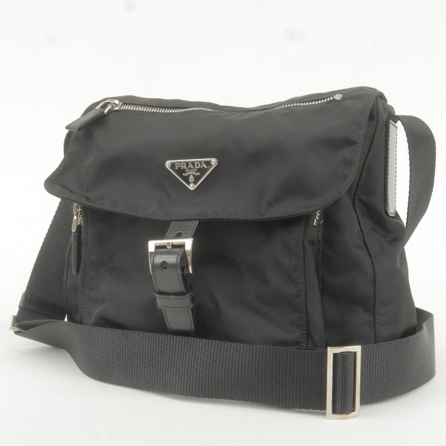 Prada Prada Logo Nylon Leather Shoulder Bag Hand Bag Bt8994 35858 12