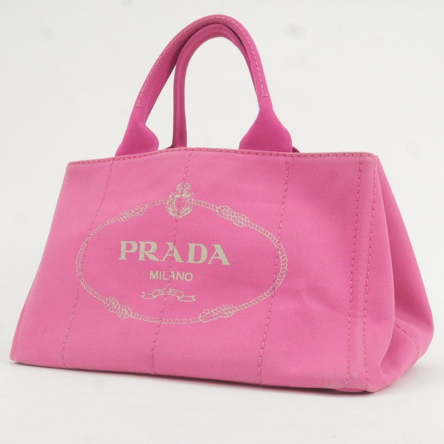 Prada Prada Canapa Canvas Tote Bag Hand Bag Pink