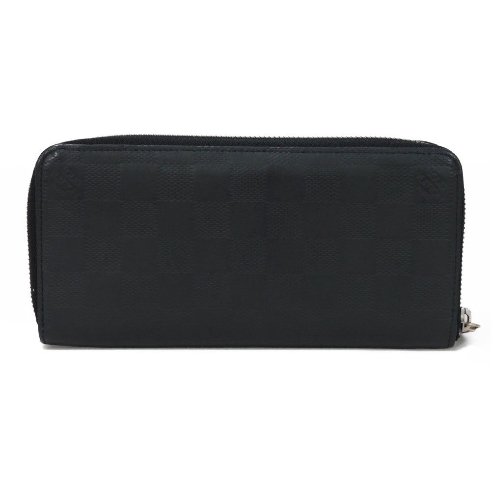 Louis Vuitton Long Purse N63548 Anfini Damie Leather Black Wallet Case