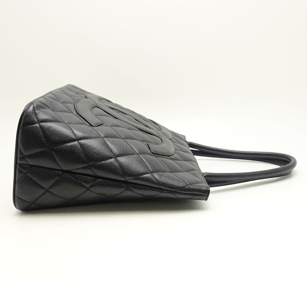 Chanel Reprint Tote Bag Caviar Skin Black Caviar Skin