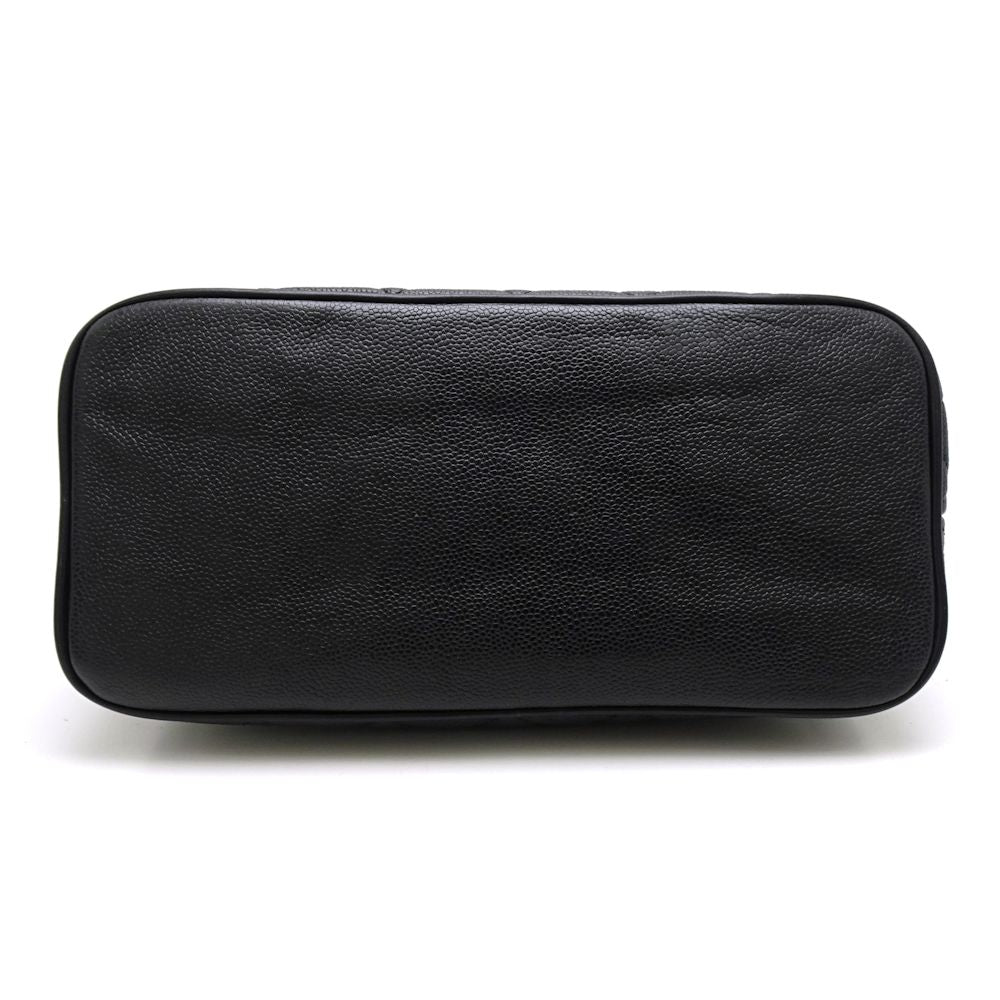 Chanel Reprint Tote Bag Caviar Skin Black Black 6