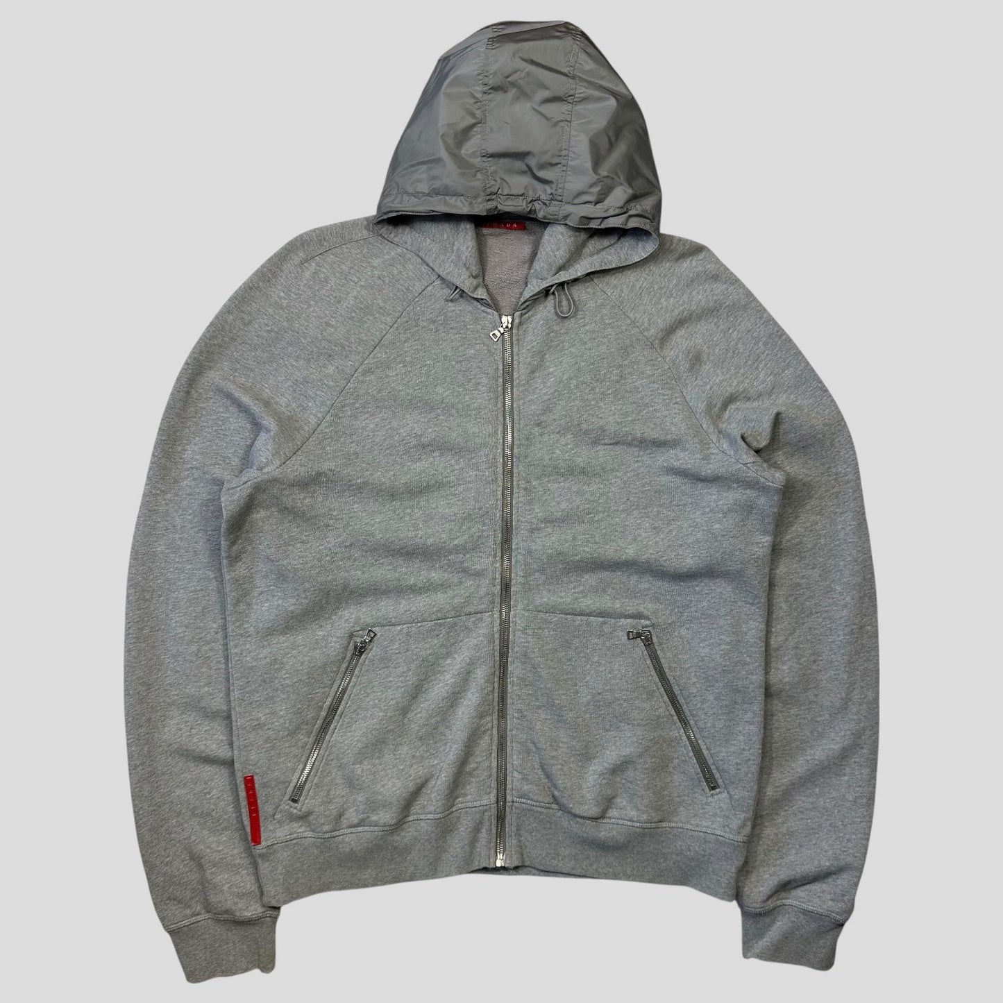Prada Handbag Sport Hooded -up Hoodie Jacket - XXL Nylon Zip