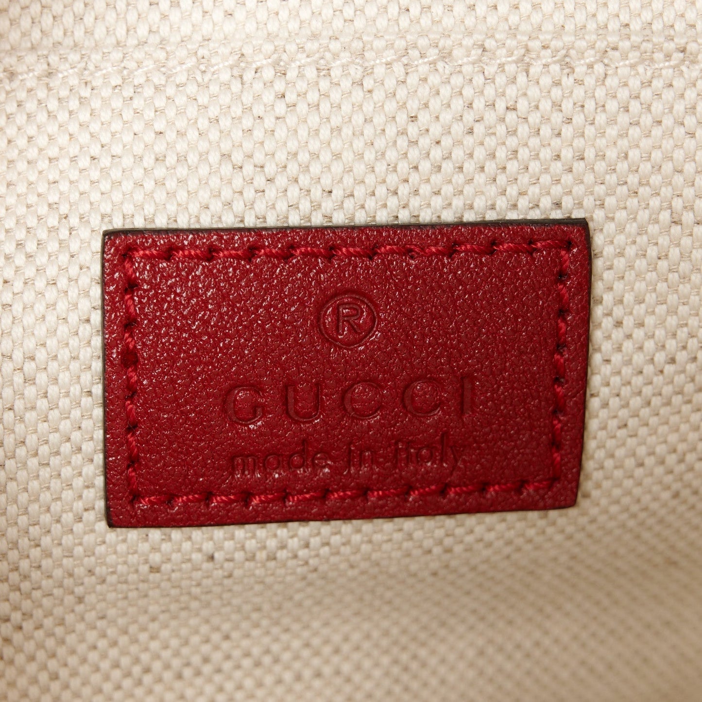 Gucci Sakai Be Green Calfskin Diagonal Stitched Small Blondie Shoulder Bag Rosso