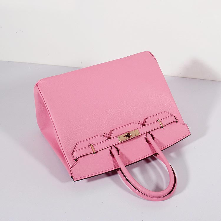 Hermes Luxury Cm Birkin Bag Epsom Leather Pink Travel Bag