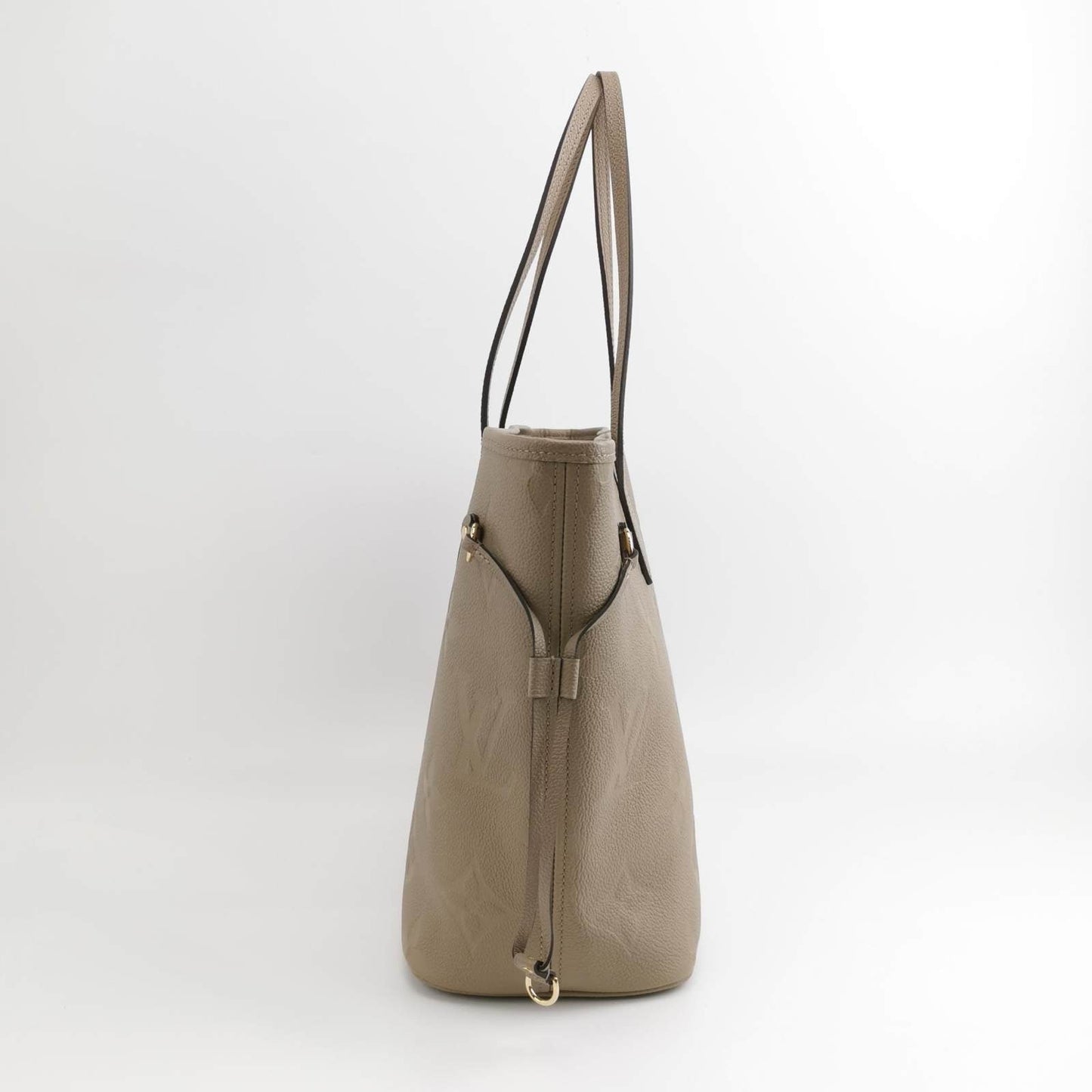Louis Vuitton Neverfull MM Leather Grey Medium Tote Bag Grey 1