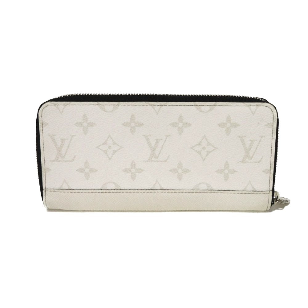 Louis Vuitton Long Purse M14127 Taiga embossed Monogram Leather Canvas White Wallet Case