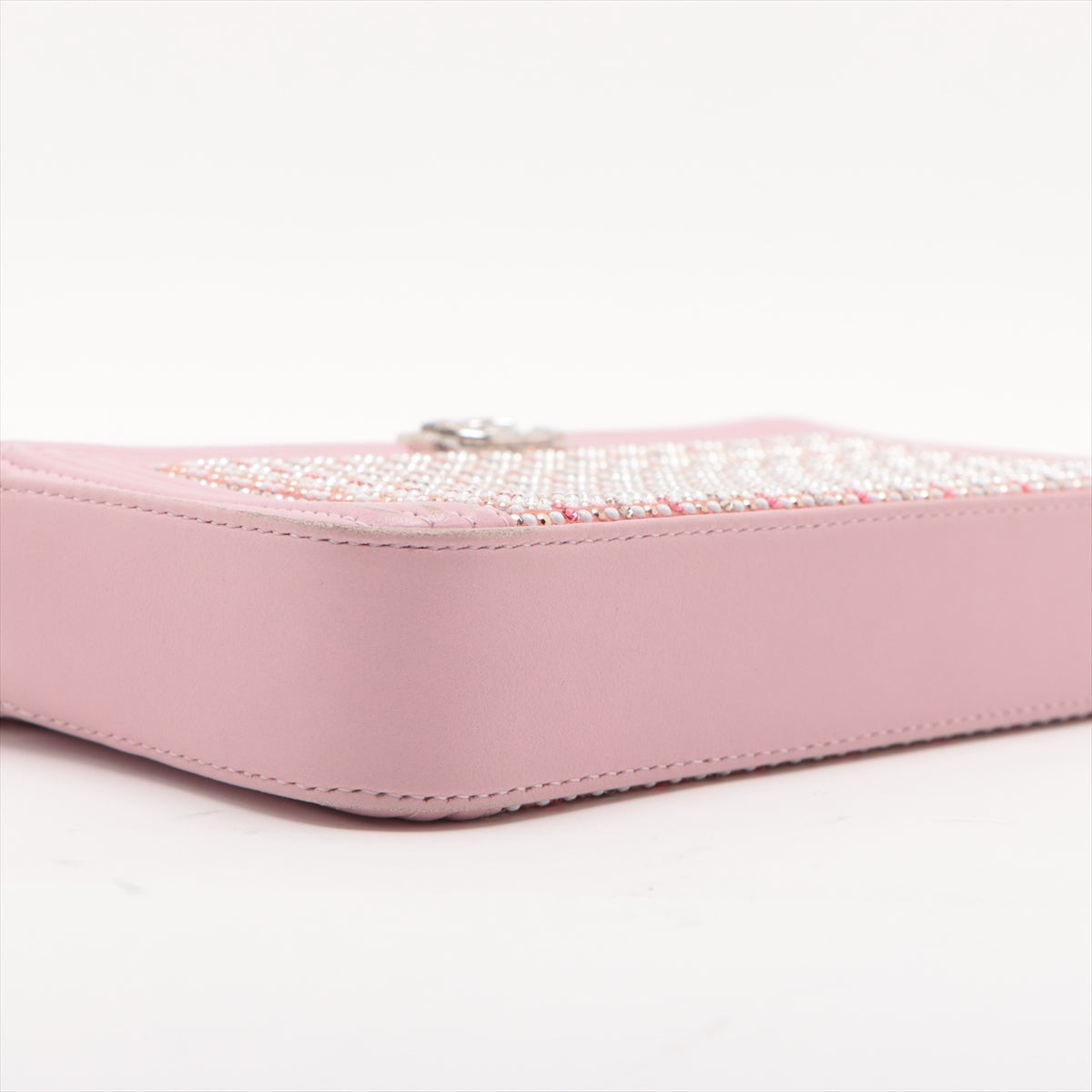 Chanel Boy Chanel Chain Wallet Pink Silver 23rd