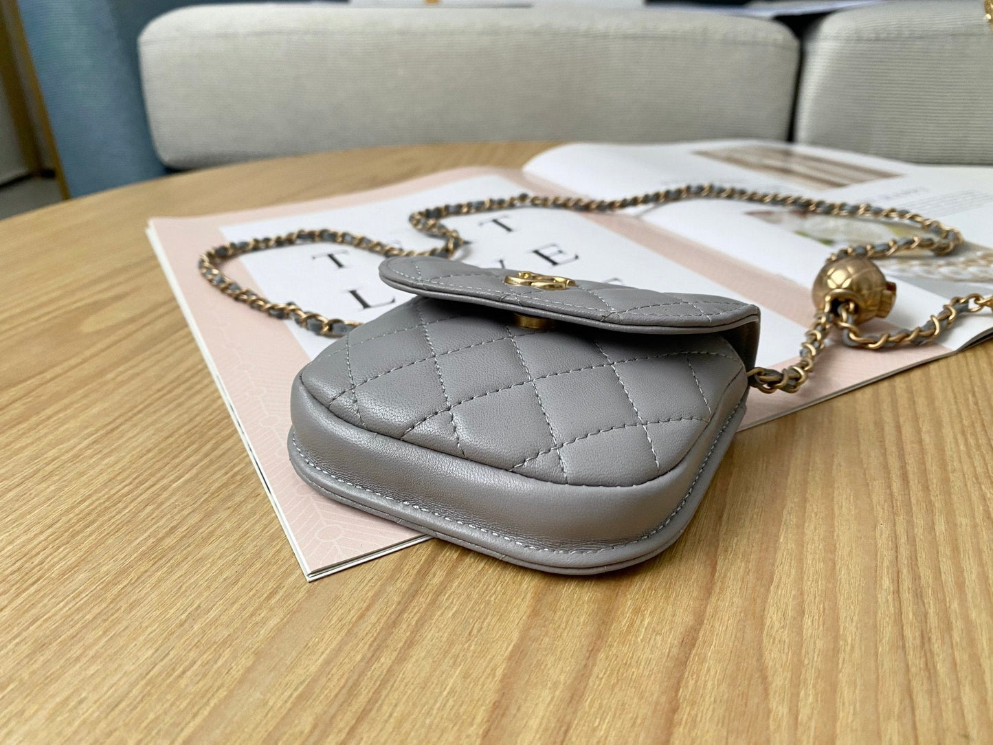 CHLMini Unblocked Metal Ball 9cm Grey Mini Bag