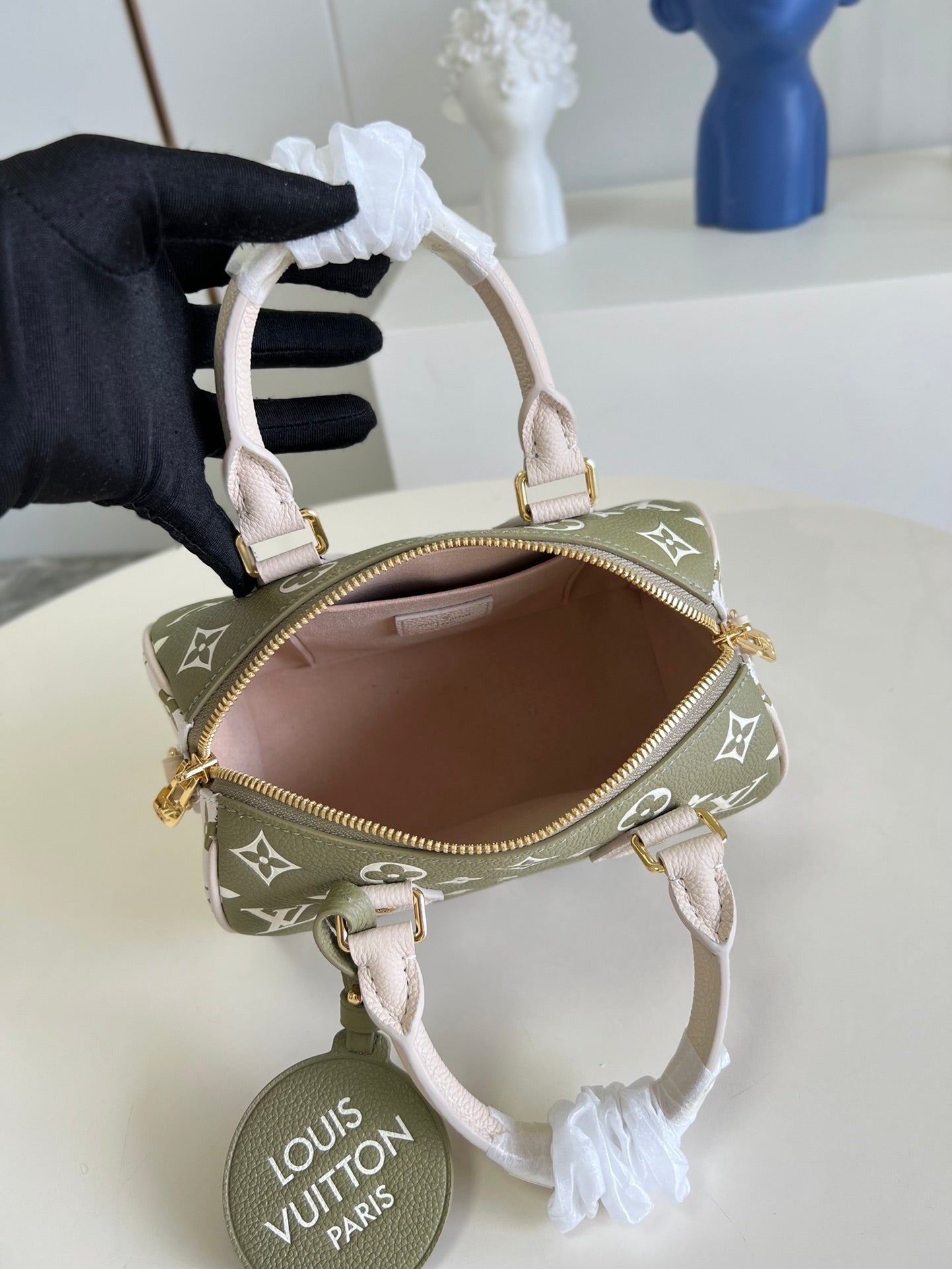 Top Quality Speedy Bandouliã Re Empreinte Khaki Monogram Beige Travel Bag