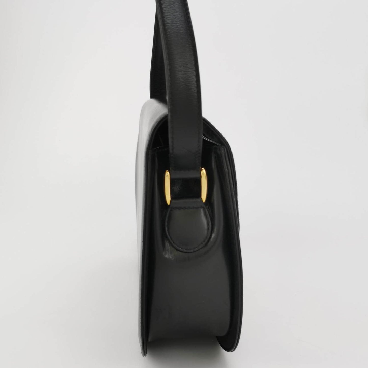 Gucci Bamboo Leather Black Medium Crossbody Bag