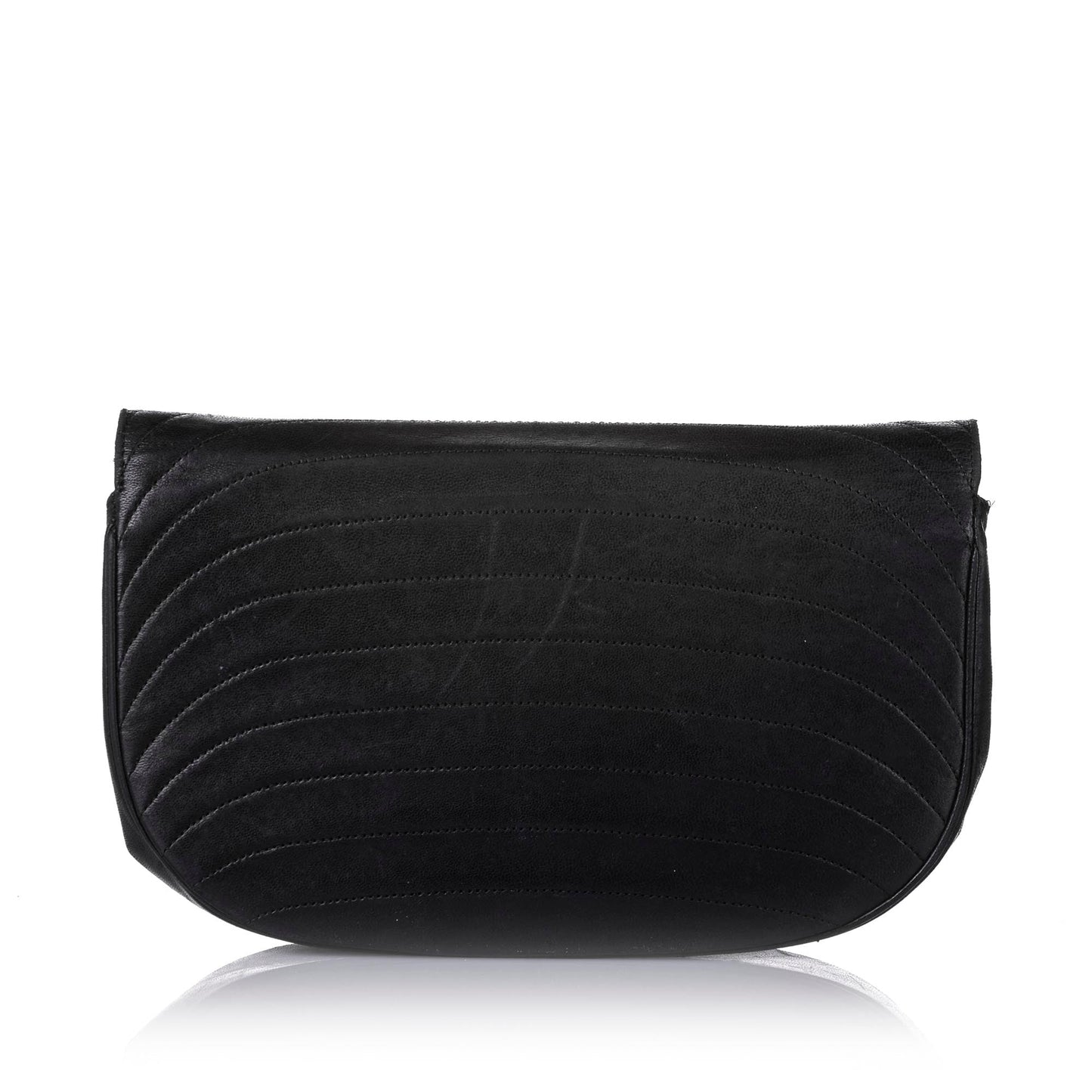 Chanel Half Moon Lambskin Flap Bag Leather Quilted Shoulder Bag