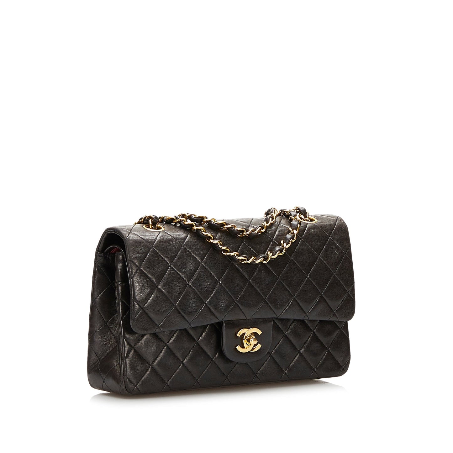 Chanel Medium Classic Lambskin Double Flap Shoulder Bag