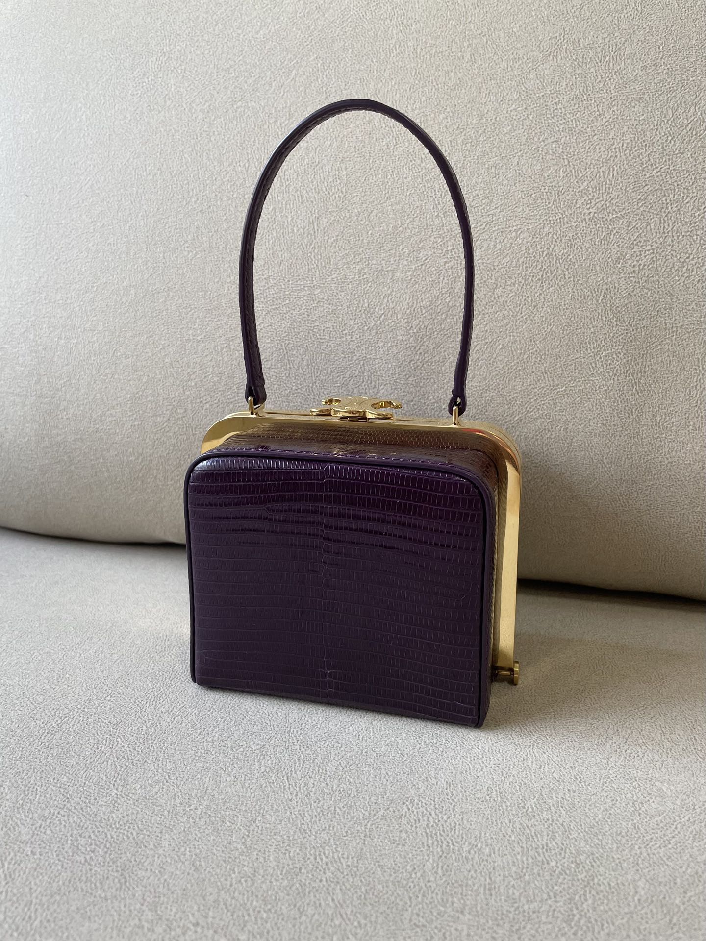 Top Quality Triomphe Minautop Qualityere In Lizard Travel Bag