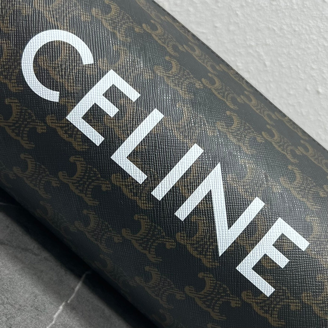 Top Quality Cylinder Bag In Triomphe For Canvas Black Travel Bag 9In22Cm 7229