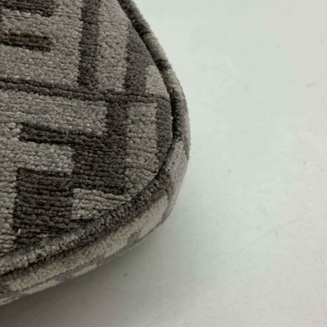 Fendi Lock Swing Ff Chenille Shoulder Bag Logo
