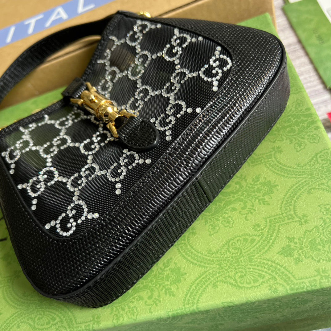 gg Jackie , ’s 7.5in Black Mini Shoulder Bag