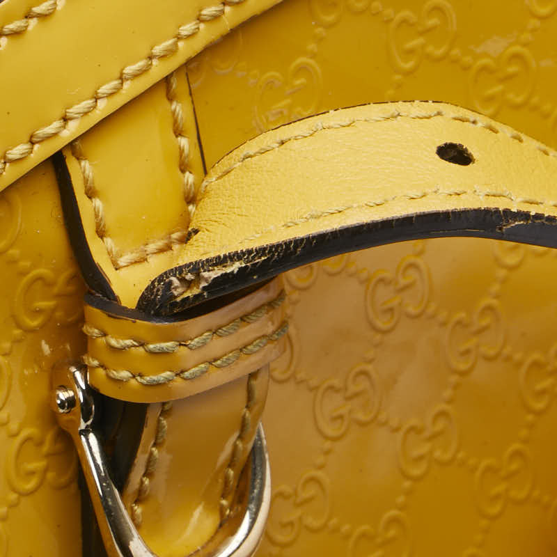 Gucci Microssima Patent Handbag Leather Travel Bag
